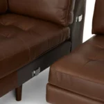 Sven 100_ Tufted Leather Left Sectional - Charme Chocolat