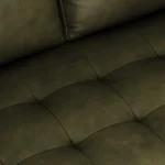 Sven 100_ Tufted Leather Left Sectional - Charme Green