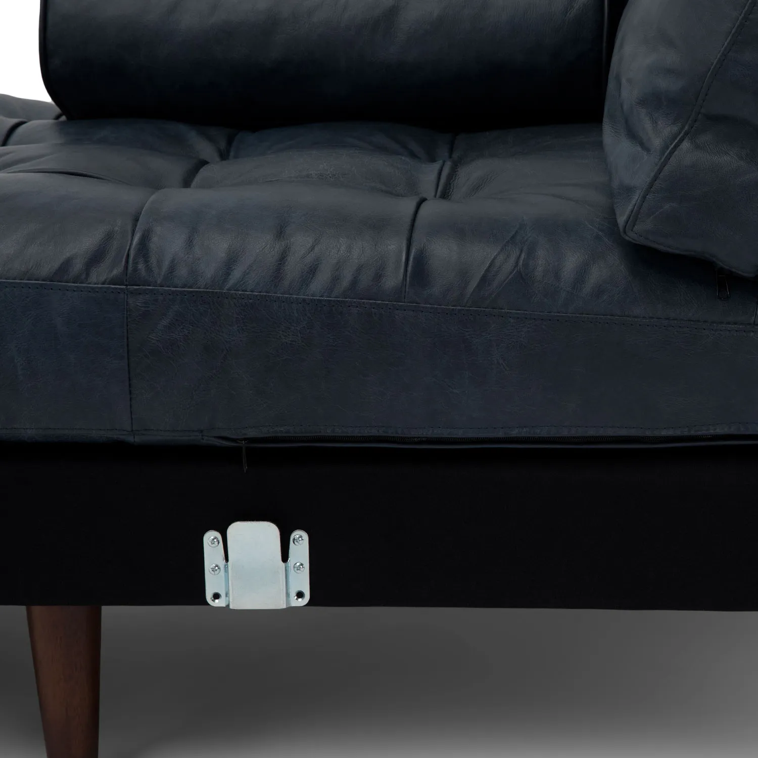 Sven 100_ Tufted Leather Left Sectional - Oxford Blue - Image 9