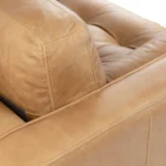 Sven 100_ Tufted Leather Right Sectional - Charme Tan