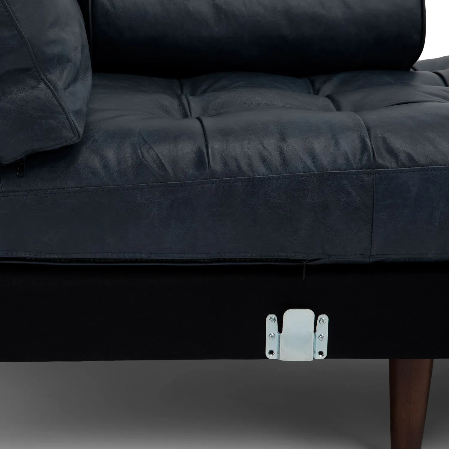 Sven 100_ Tufted Leather Right Sectional - Oxford Blue - Image 9