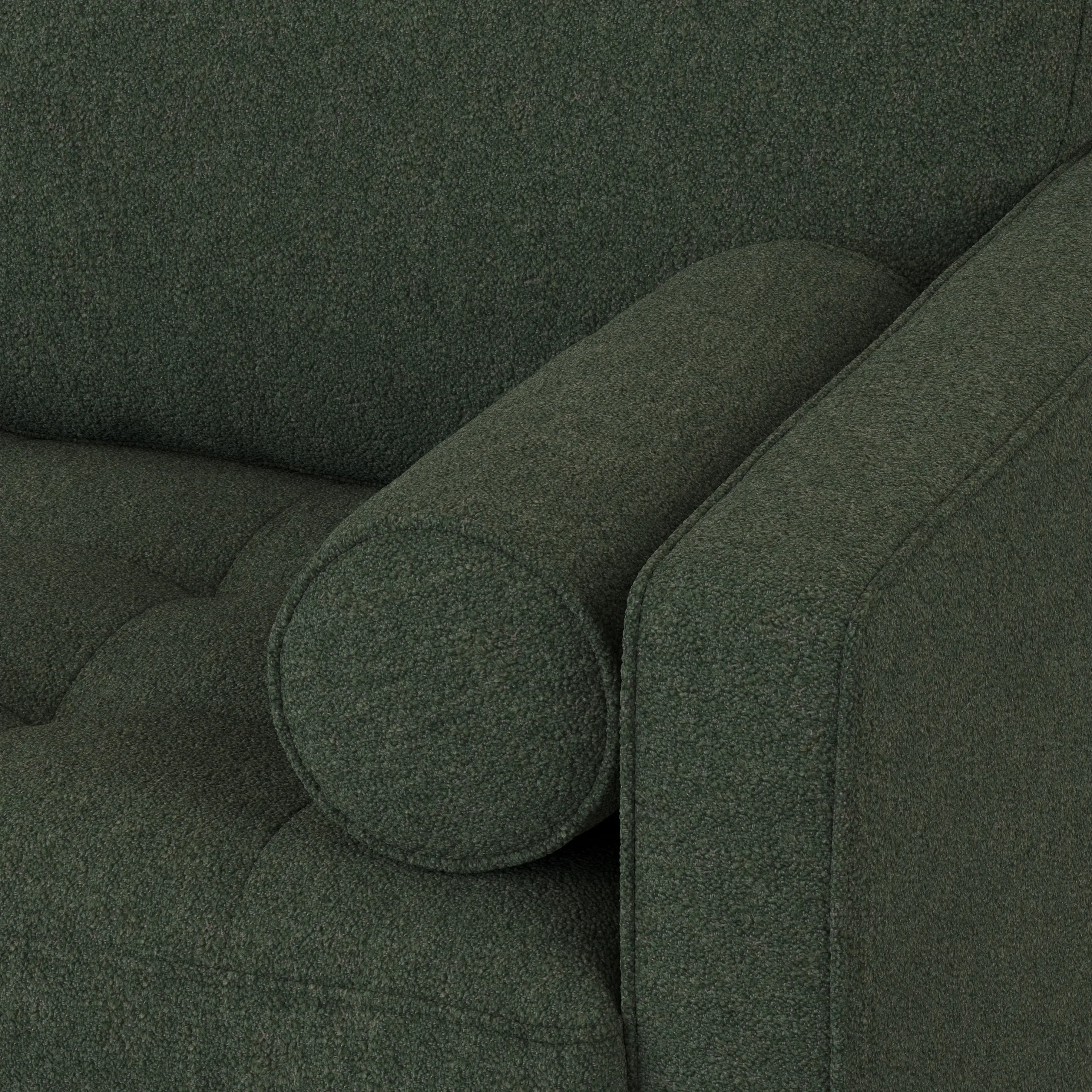 Sven 100_ Tufted Left Sectional - Green Wool Bouclé - Image 9