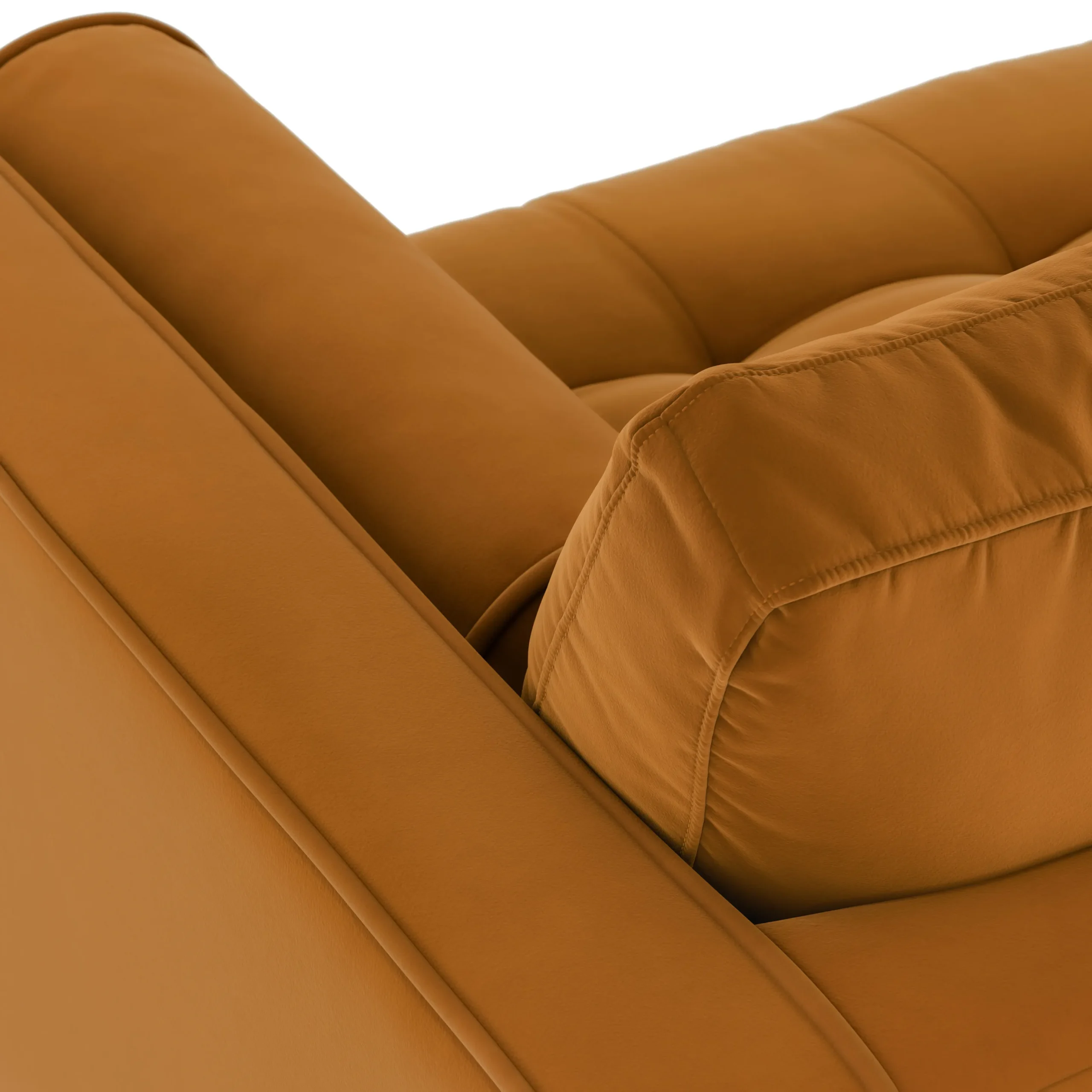 Sven 100_ Tufted Velvet Left Sectional - Plush Pacific Ginger - Image 9