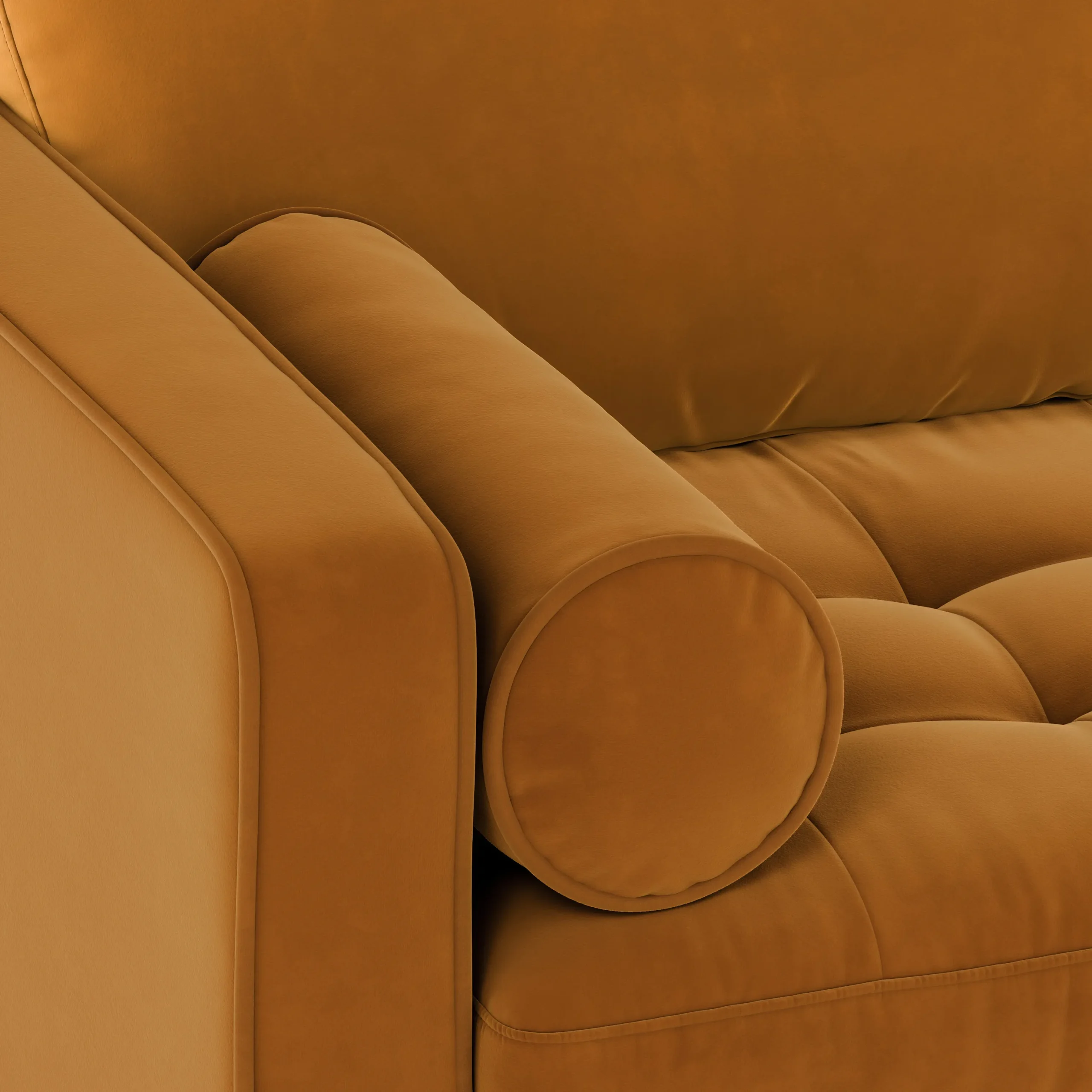 Sven 100_ Tufted Velvet Right Sectional - Plush Pacific Ginger - Image 9