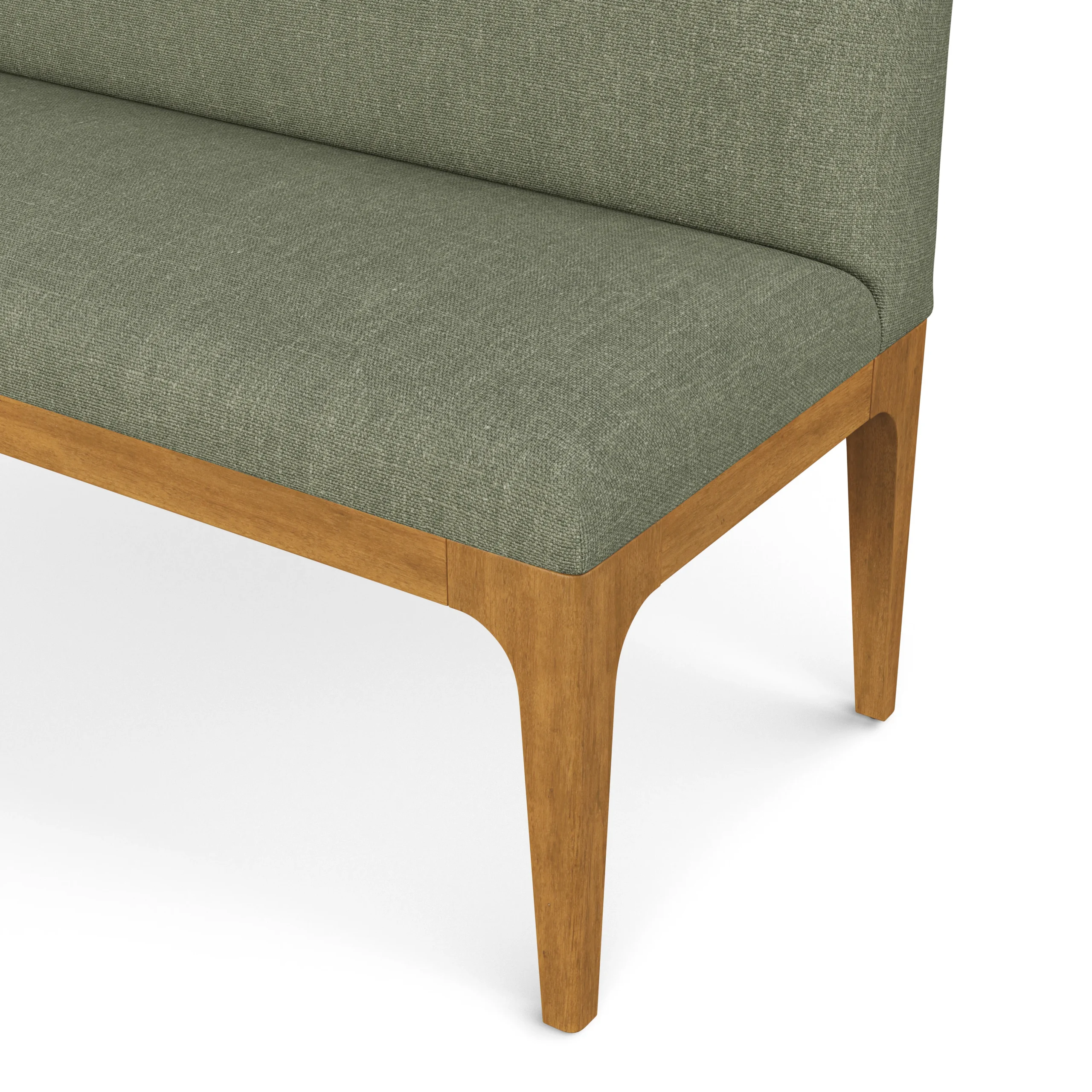 Left Corner Banquette - Smoked Oak and Welsh Green - Image 10
