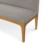 Left Corner Banquette - Smoked Oak and Hestia Gray