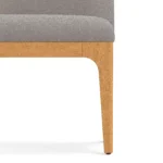 Armless Banquette - Natural Oak and Hestia Gray