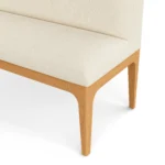 Left Corner Banquette - Natural Oak and Sand Ivory