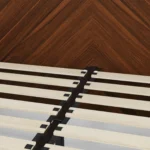Nera King Low Profile Bed with Nightstands Set - Walnut