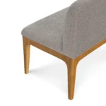Armless Banquette - Smoked Oak and Hestia Gray