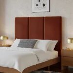 Noel Queen Tall Velvet Headboard -  Hale Rust