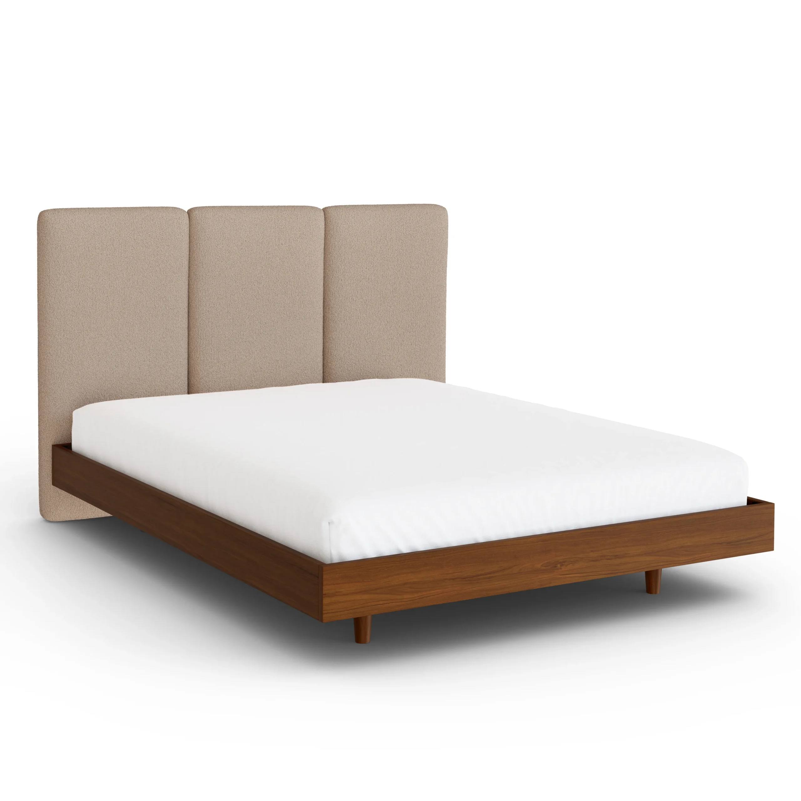 Noel Queen Headboard - Sandstone Wool Bouclé - Image 10