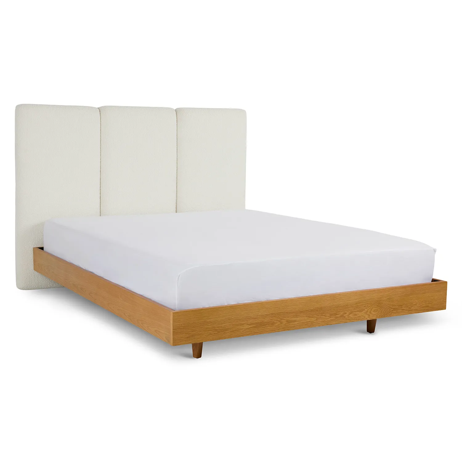 Noel Queen Headboard - Lunaria White Bouclé - Image 10