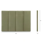 Noel King Velvet Headboard - Plush Pacific Sage