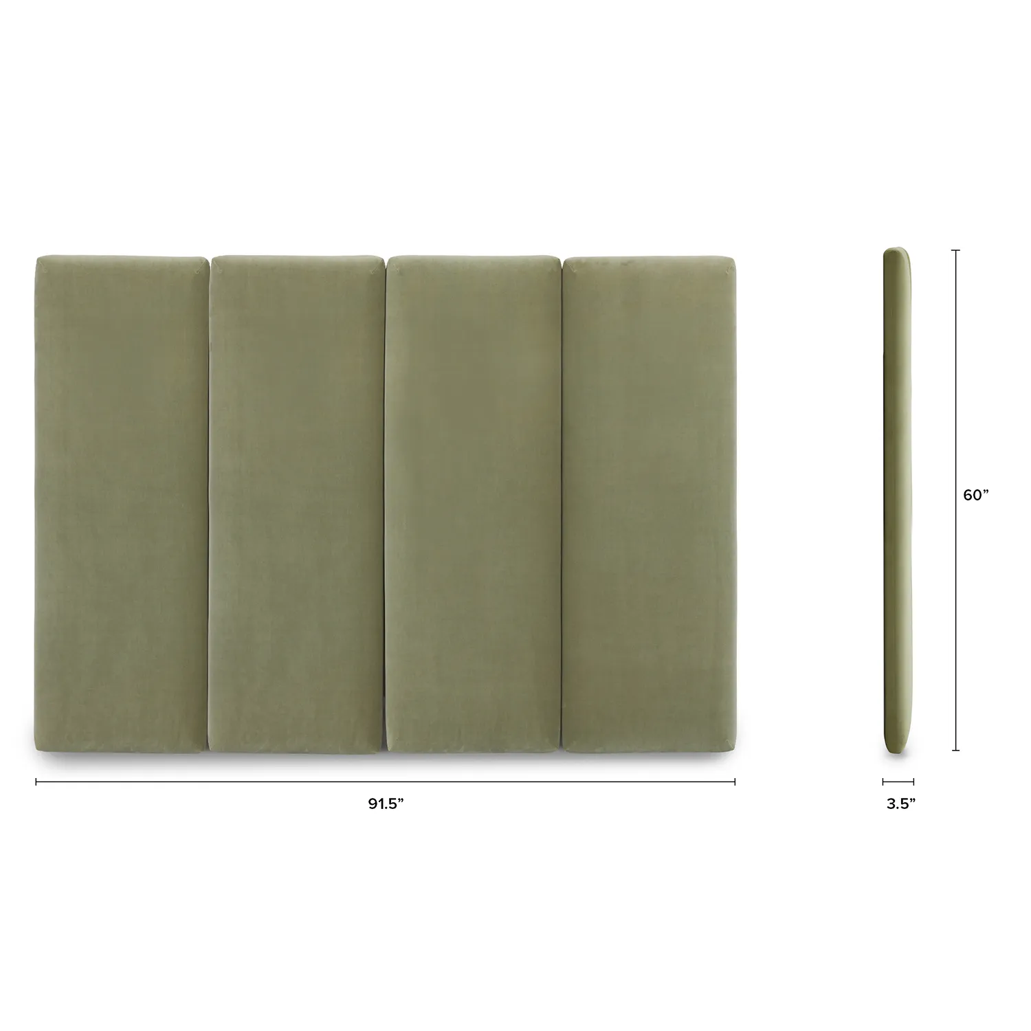 Noel King Tall Velvet Headboard - Plush Pacific Sage - Image 10