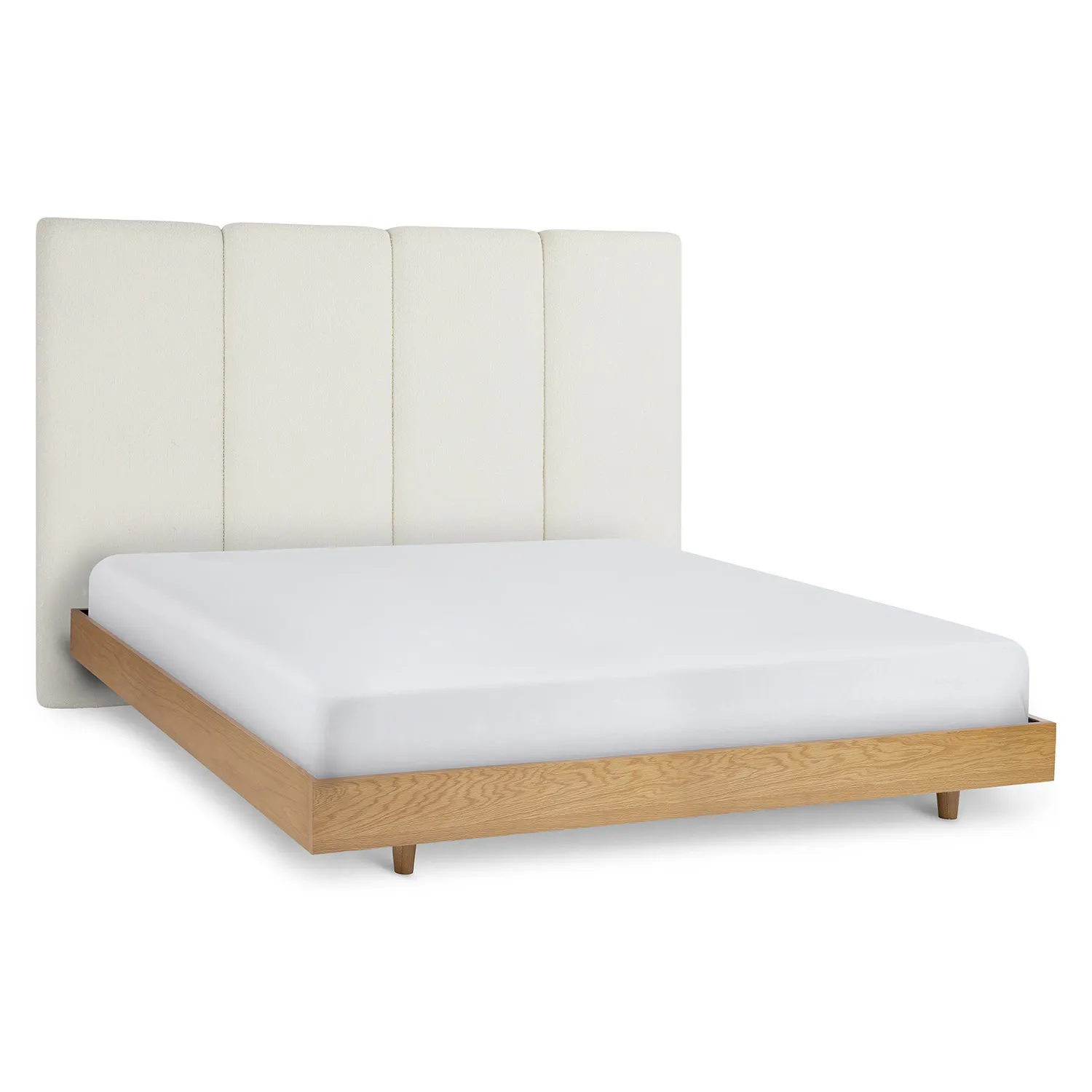 Noel King Tall Headboard - Lunaria White Bouclé - Image 10