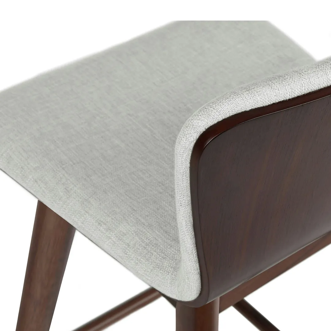 Sede Swivel Counter Stool - Walnut and Mist Gray - Image 10
