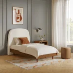 Kaleo Twin Headboard - Ivory Wool Bouclé