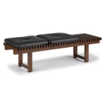Ripa 59_ Leather Bench - Oxford Black