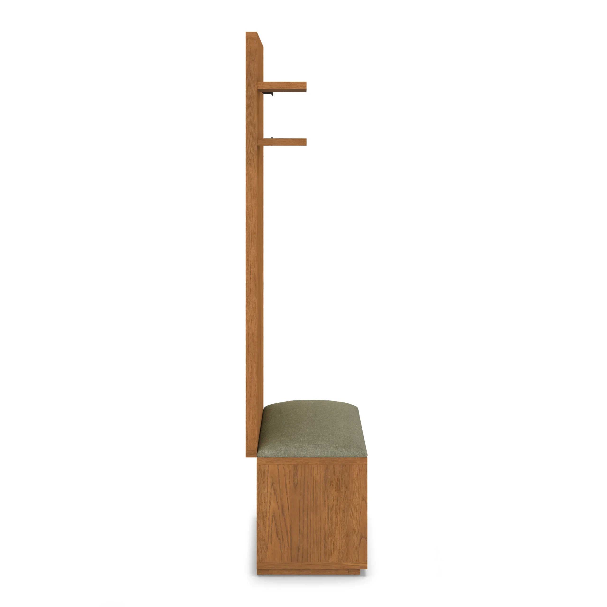Kouva 47_ Bench and Wall Panel Storage Set - Smoked Oak and Algonquin Green - Image 10