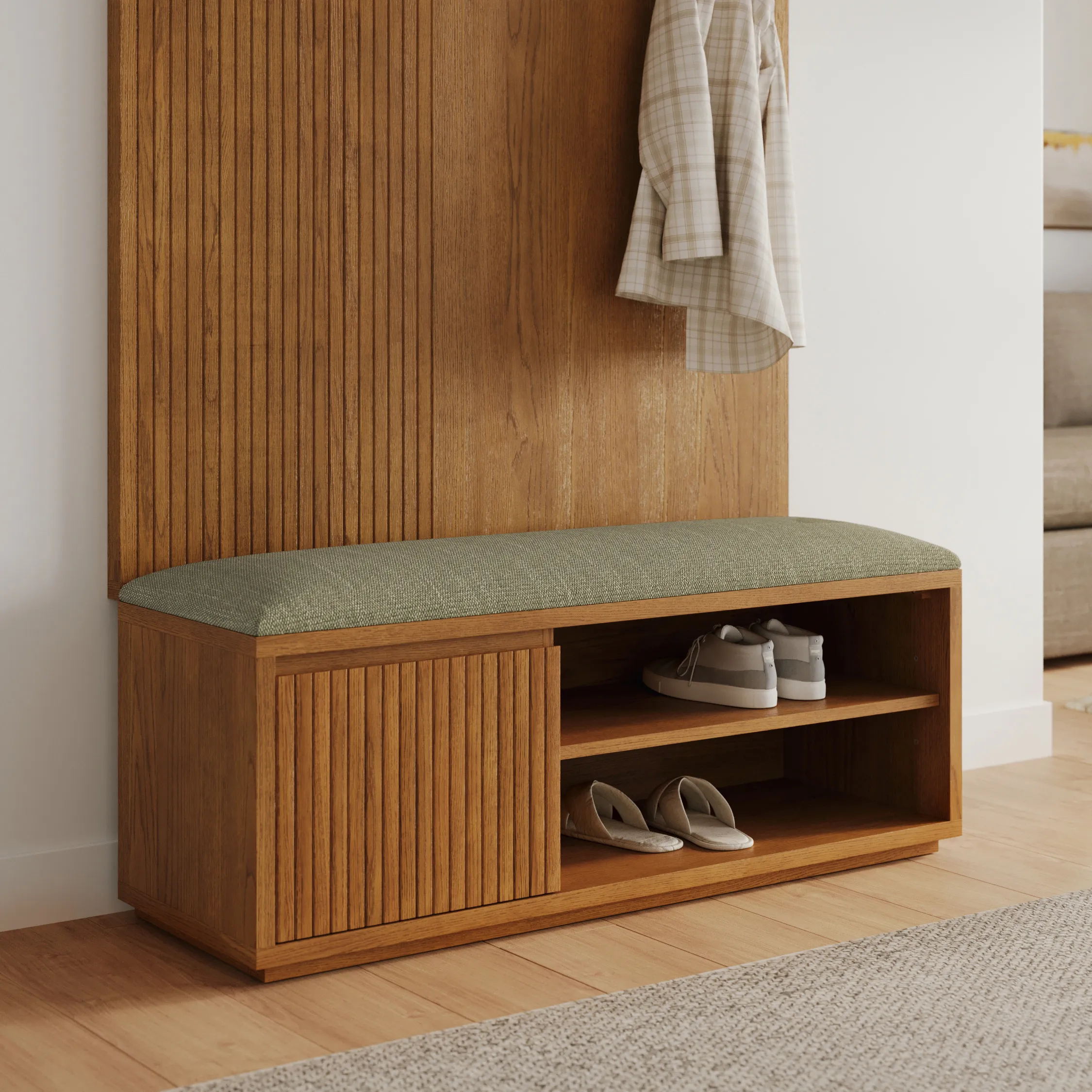 Kouva 47_ Bench - Smoked Oak and Algonquin Green - Image 10