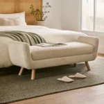 Gabriola 60_ Bench - Ivory Bouclé