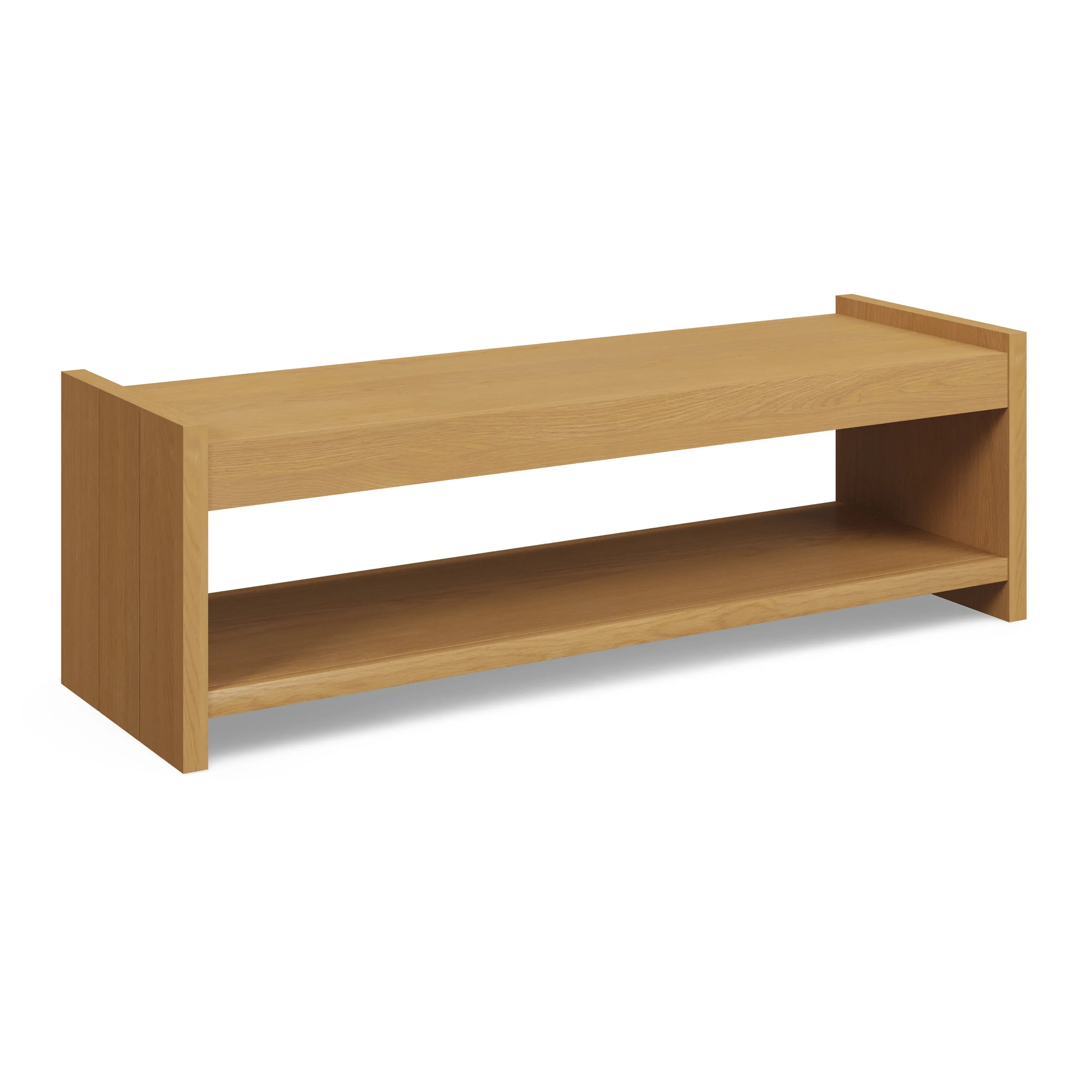 Cassie 56_ Bench - Natural Oak and Ivory Chenille - Image 10