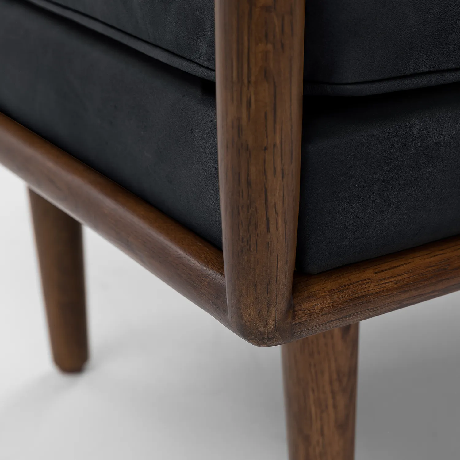 Ansa 54_ Leather Bench - Charme Black - Image 10