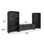 Faydra 140_ Media Storage Set - Black
