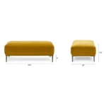 Abisko 45.5_ Velvet Ottoman - Plush Yarrow Gold