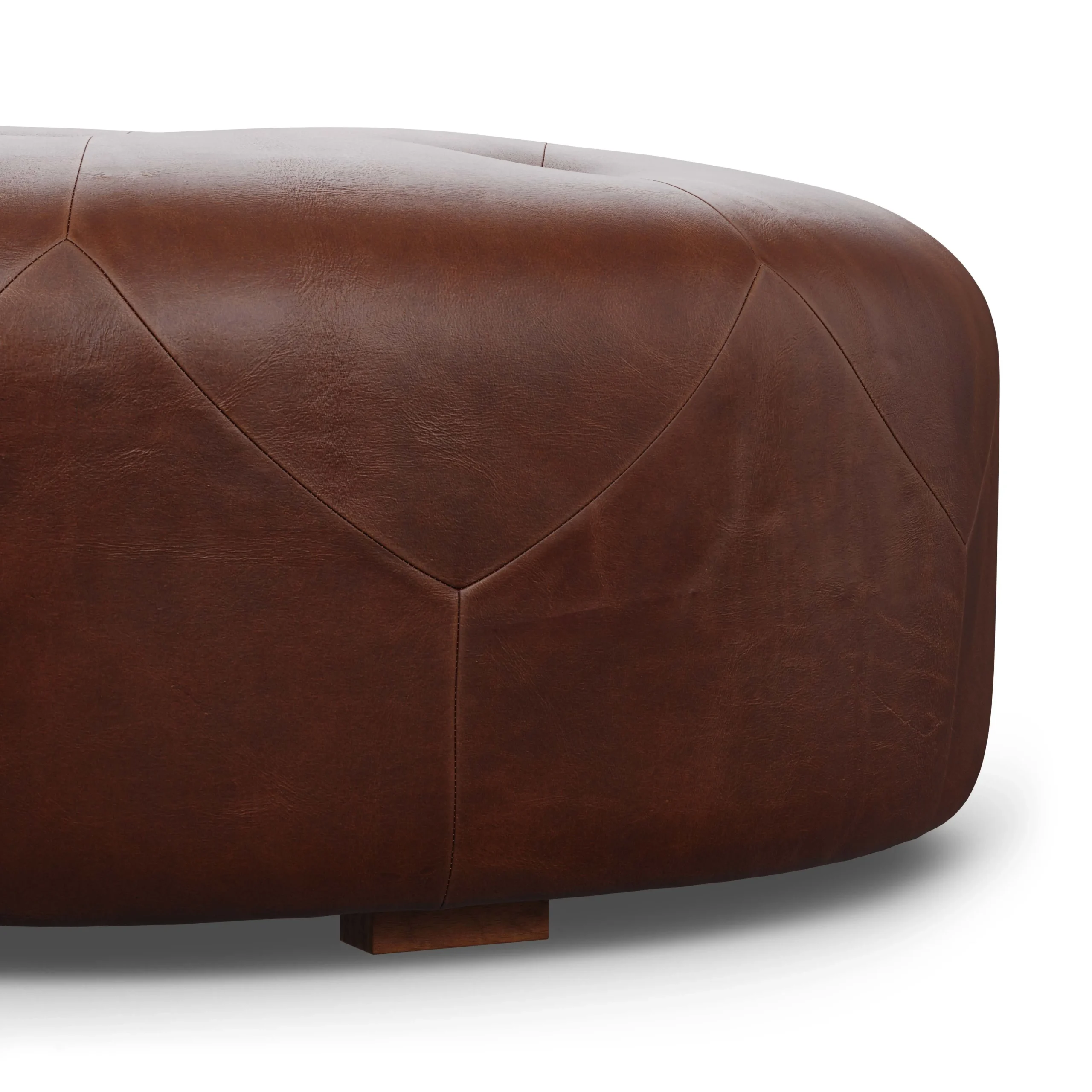 Timpani 41_ Leather Ottoman - Indiana Brown - Image 10