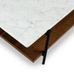 Agotu 44_ Marble Coffee Table - Walnut