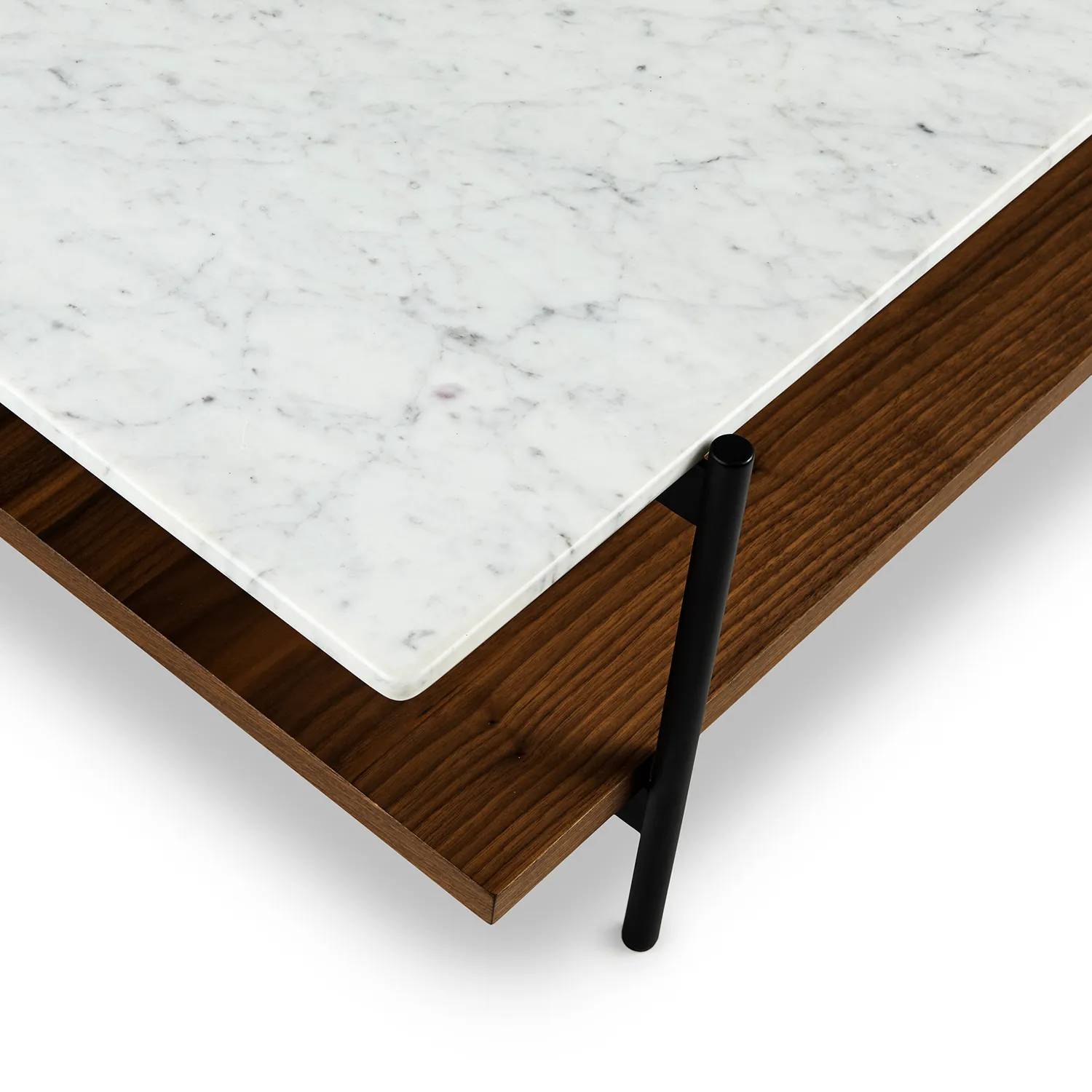 Agotu 44_ Marble Coffee Table - Walnut - Image 7