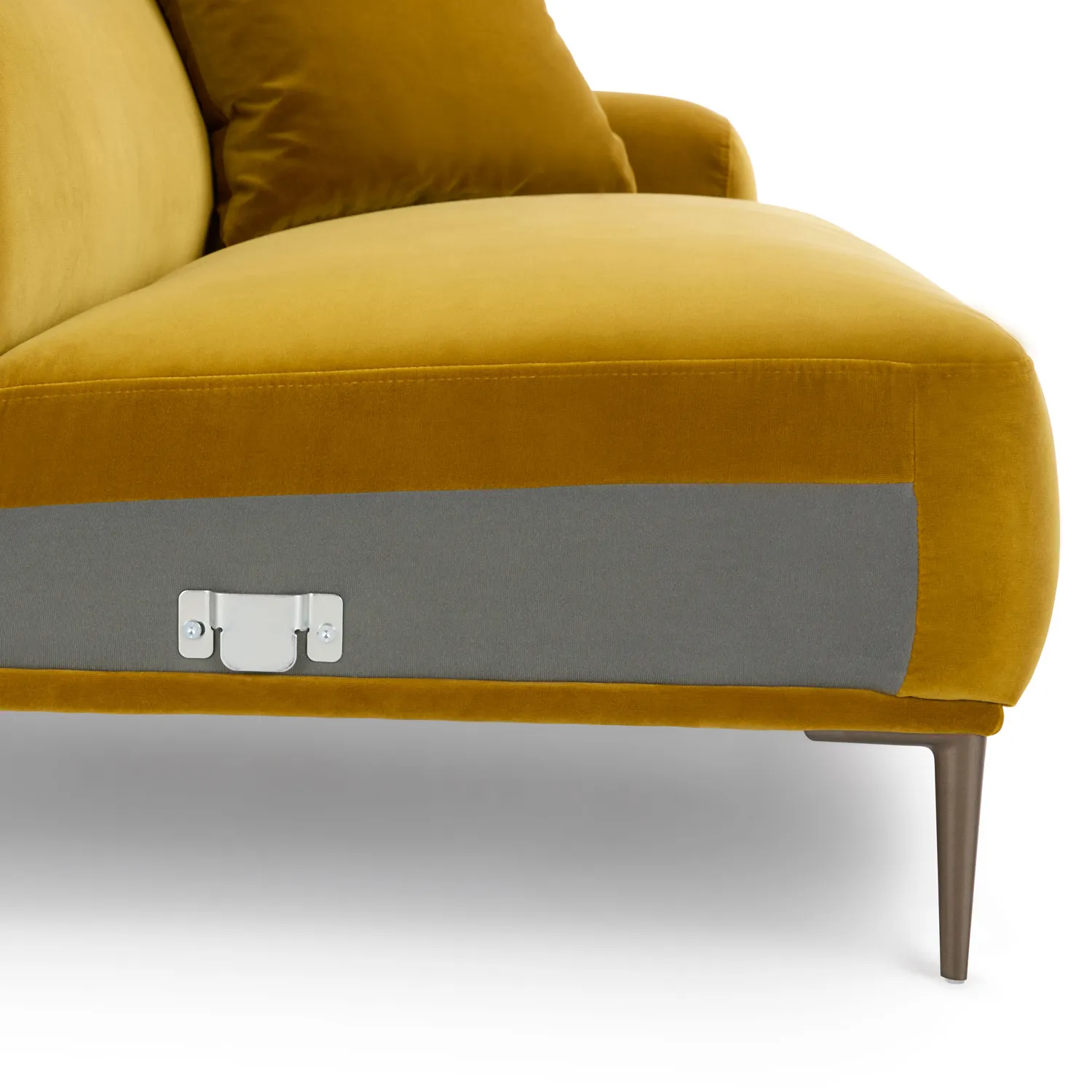 Abisko 94.5_ Velvet Left Sectional - Plush Yarrow Gold - Image 10