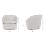 Turoy 32.5_ Swivel Lounge Chair - Wicklow Gray