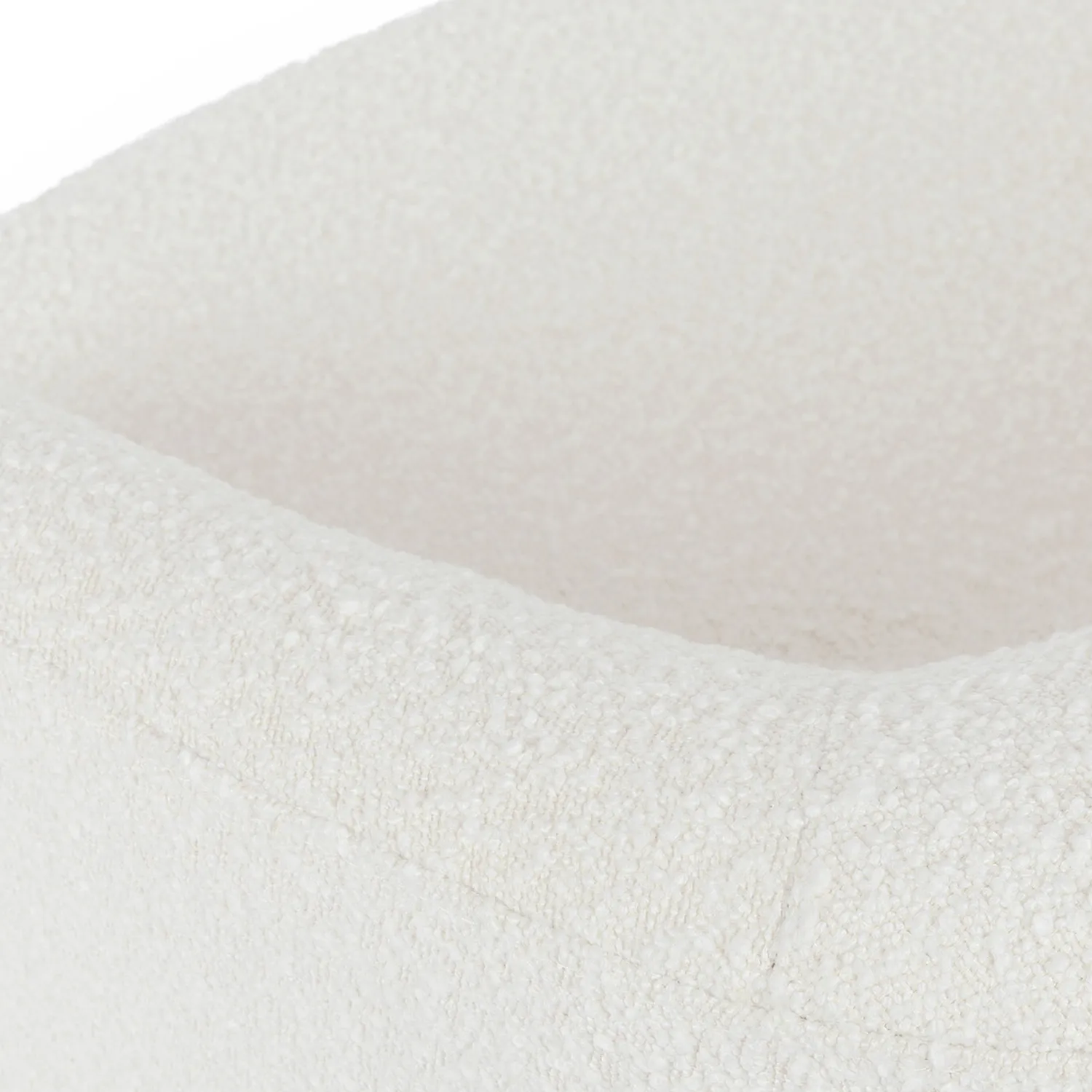 Turoy 32.5_ Swivel Lounge Chair - Ivory Bouclé - Image 4