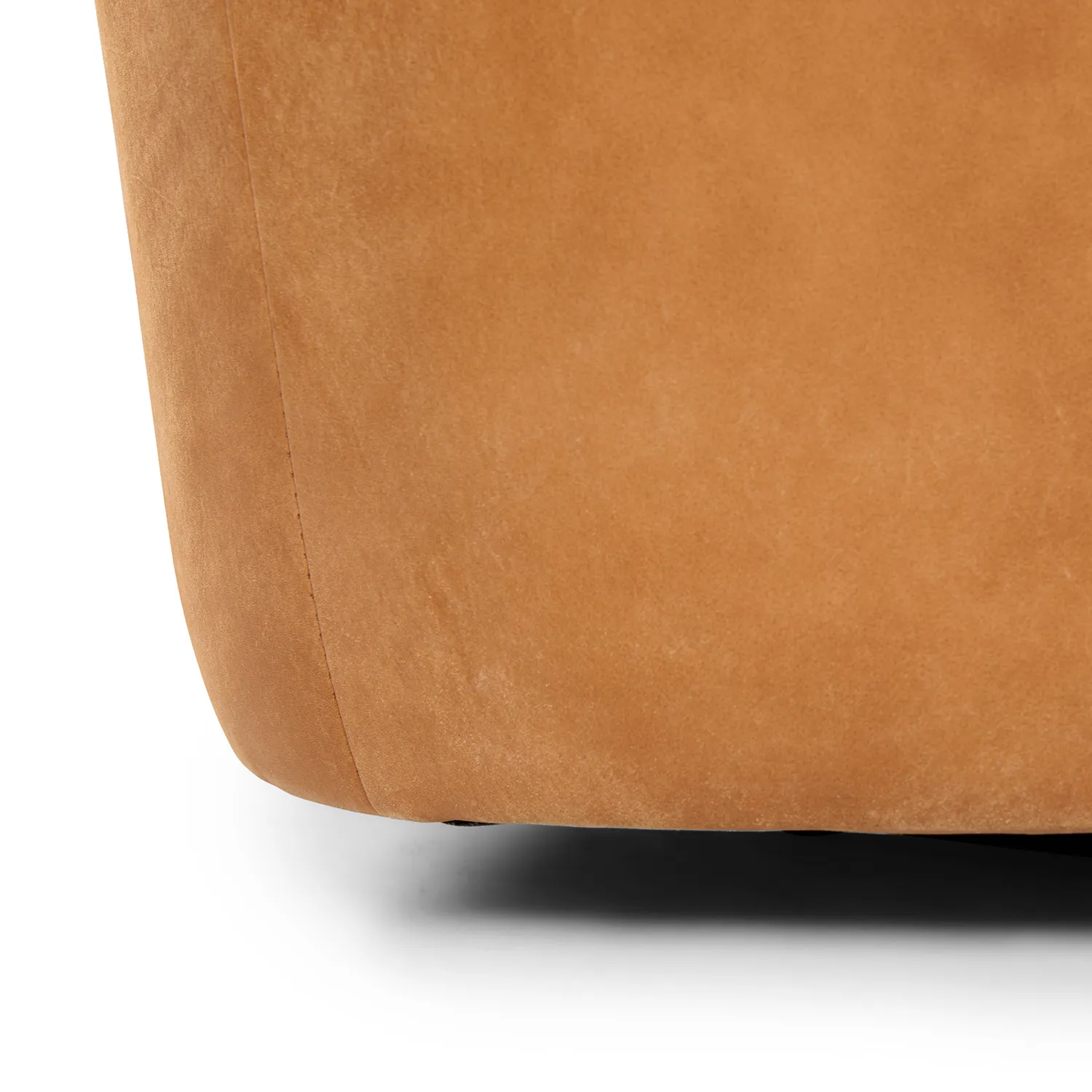 Turoy 32.5_ Leather Swivel Lounge Chair - Rawhide Tan - Image 14