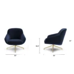 Sterling 33_ Velvet Swivel Chair - Hale Ink