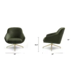 Sterling 33_ Velvet Swivel Chair - Hale Fir Green