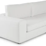 Beta 133.5_ Right Modular Conversational Sectional - Quartz White