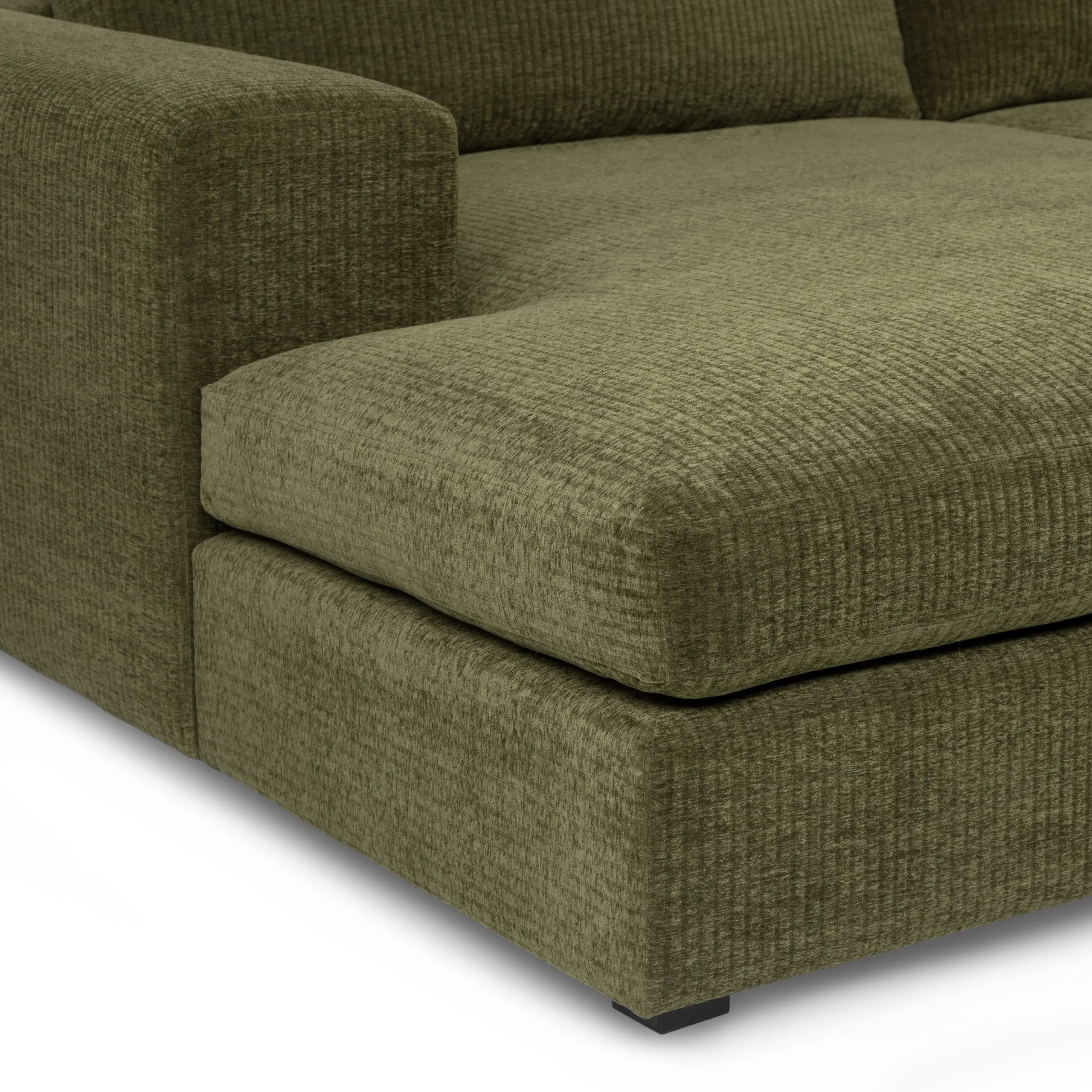 Beta 137.5_ Left Modular Chaise Sectional - Cypress Green - Image 10