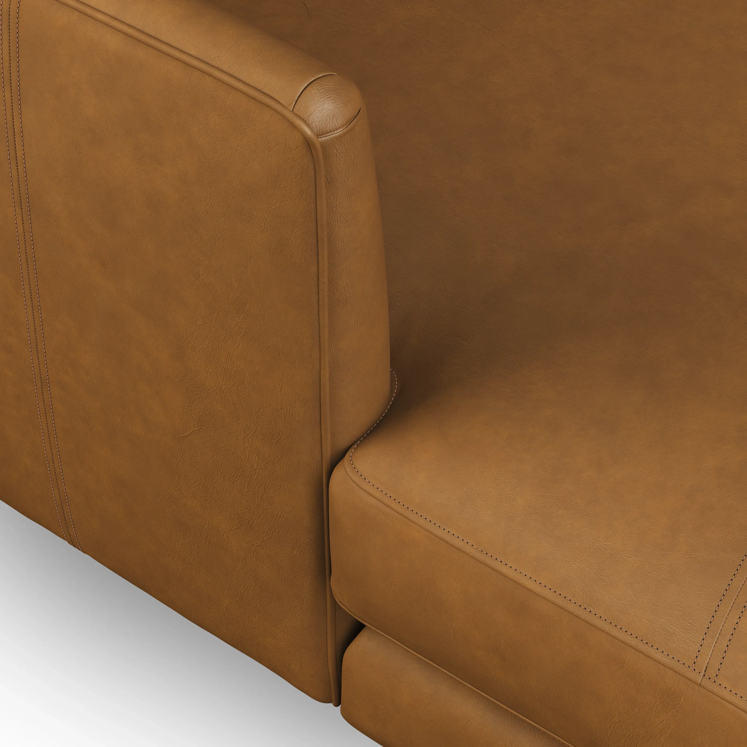 Burrard 112_ Leather Left Sectional - Bella Caramel - Image 10