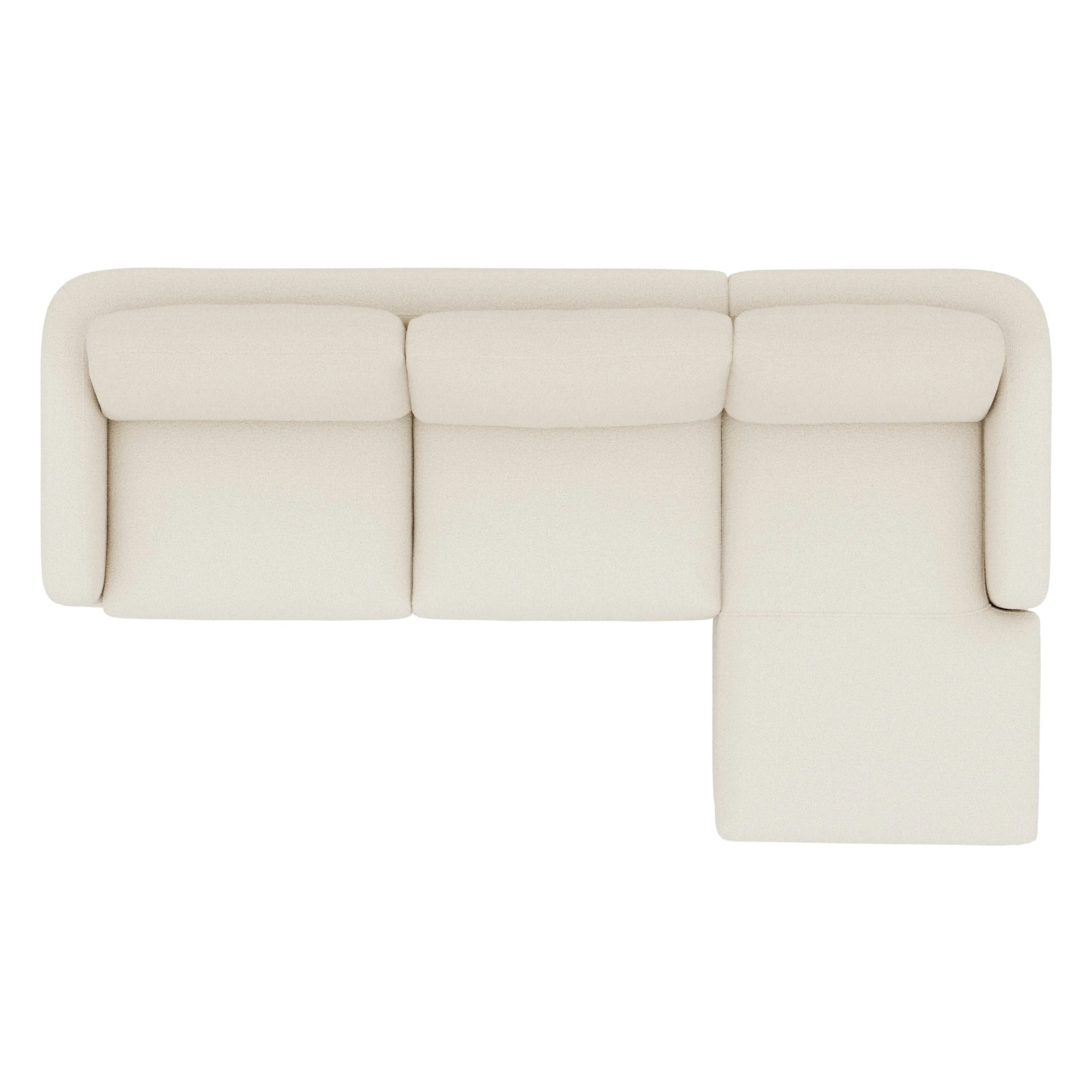 Vati 114_ Right Storage Sleeper Sectional - Natural Oak and Ivory Wool Bouclé - Image 10