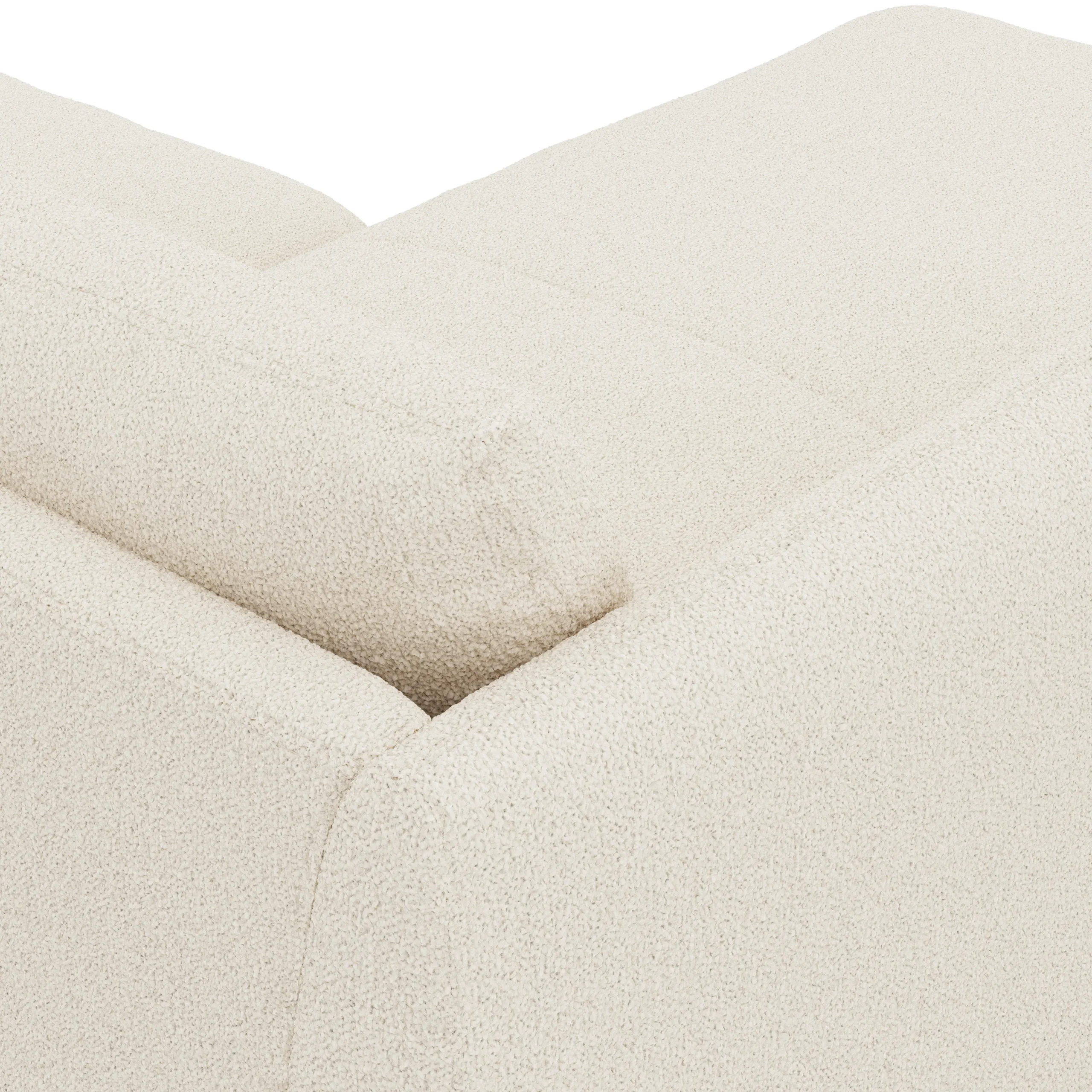 Leigh 86_ Reversible Storage Sectional - Ivory Wool Bouclé - Image 10