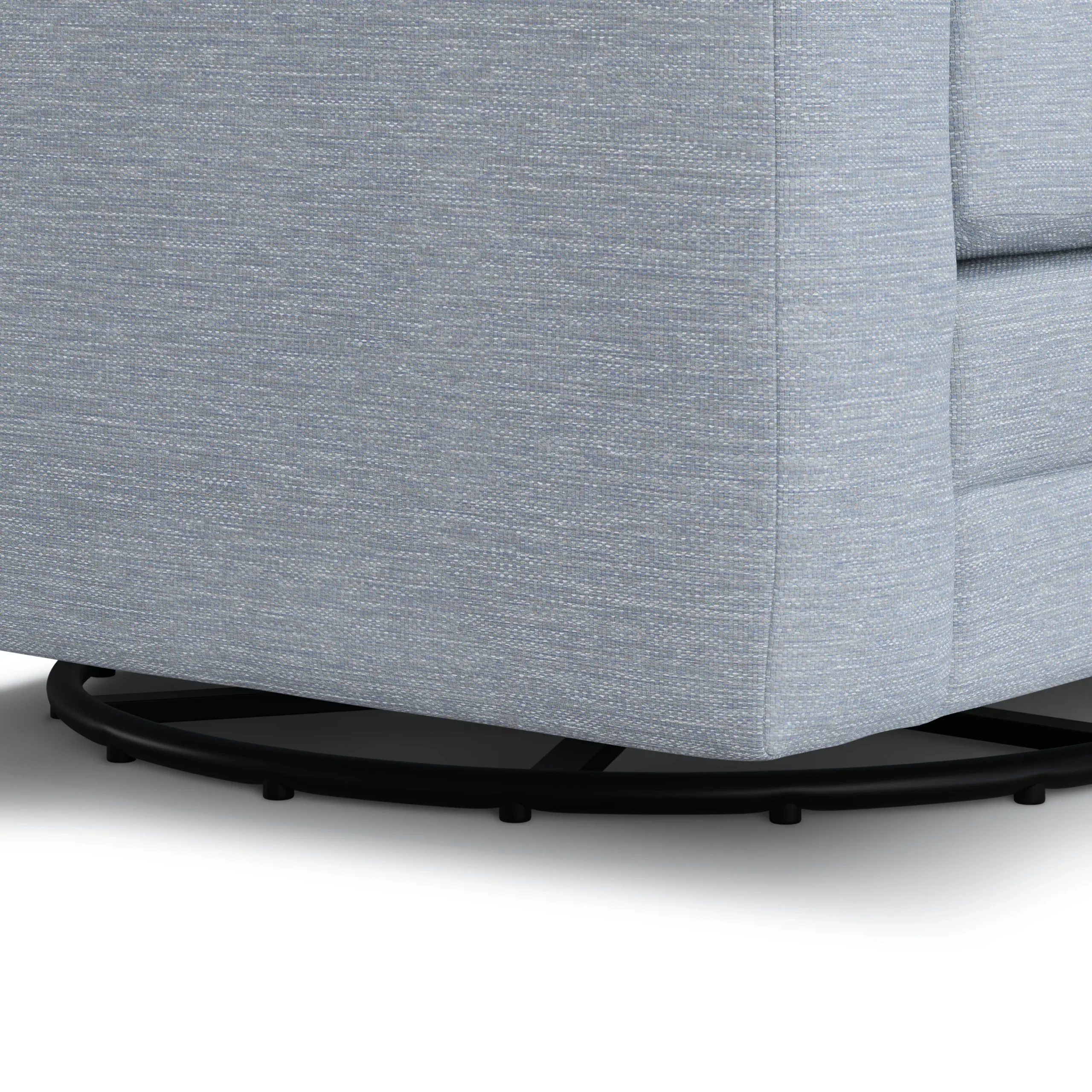 Riley 42_ Grand Swivel Chair - Silver Light Blue - Image 12