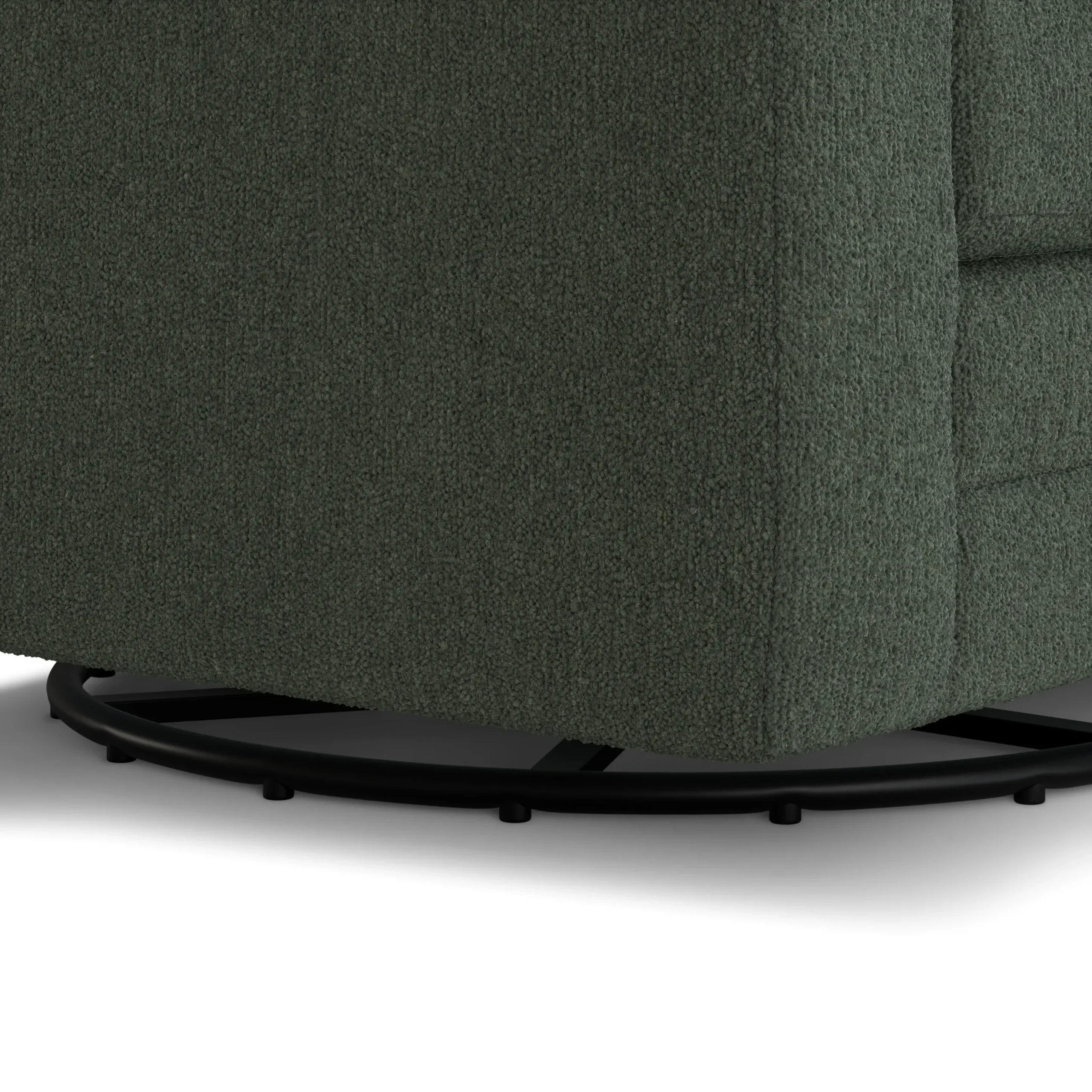Riley 42_ Grand Swivel Chair - Green Wool Bouclé - Image 12