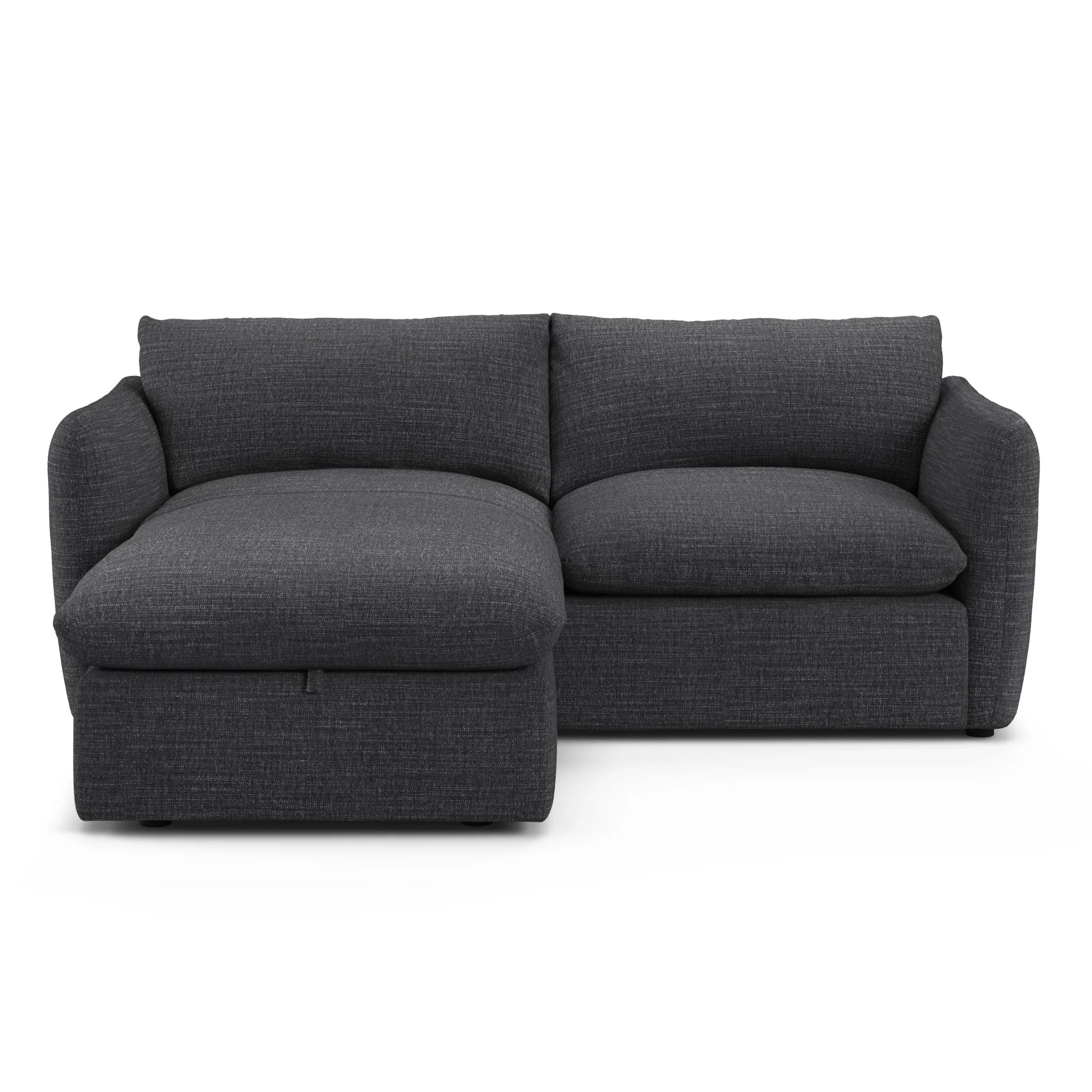 Leigh 86_ Reversible Storage Sleeper Sectional- Napa Charcoal - Image 10