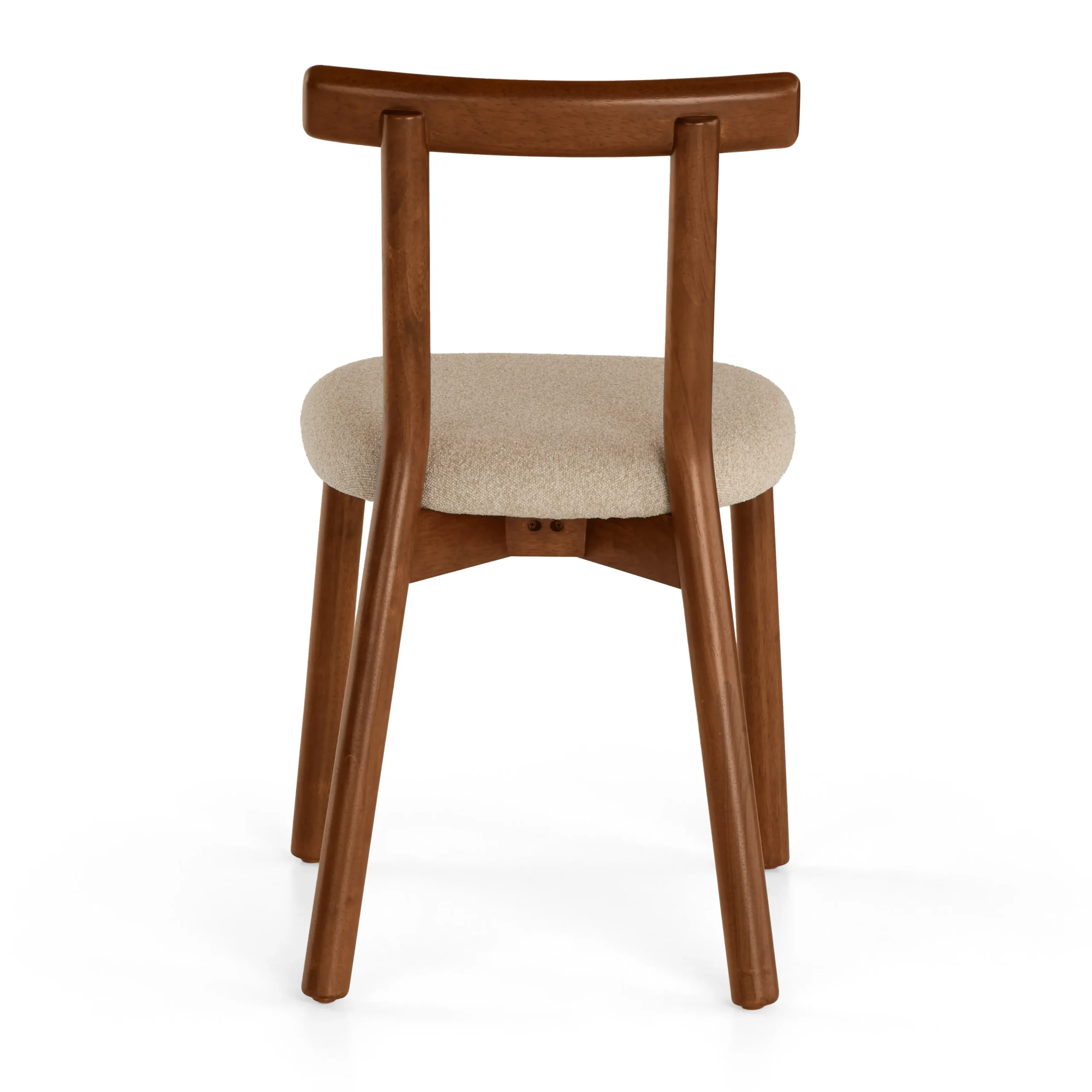 Ulka Dining Chair - Walnut and Ratine Buff - Image 10