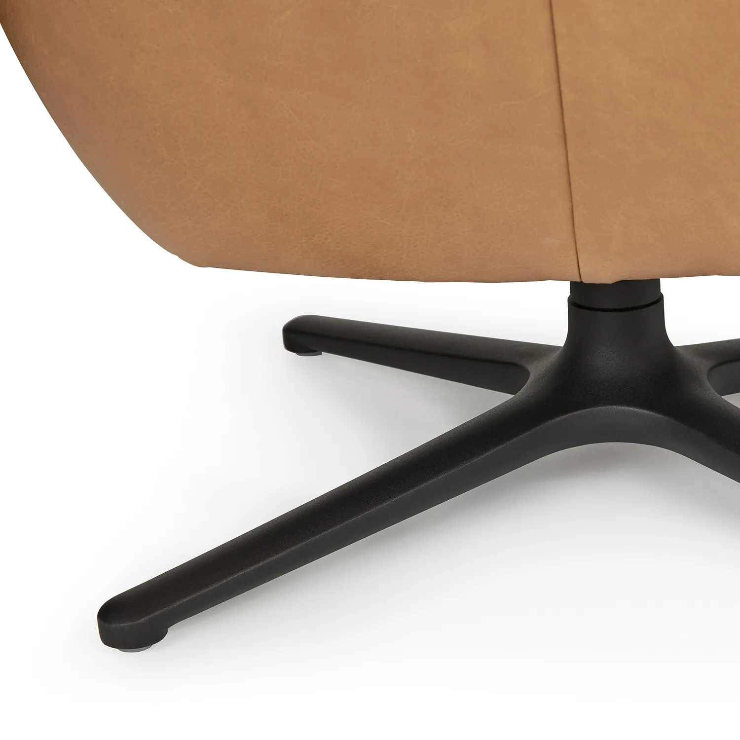 Agga 31_ Leather Swivel Lounge Chair - Charme Tan - Image 14