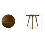 Amoeba Side Table - Walnut